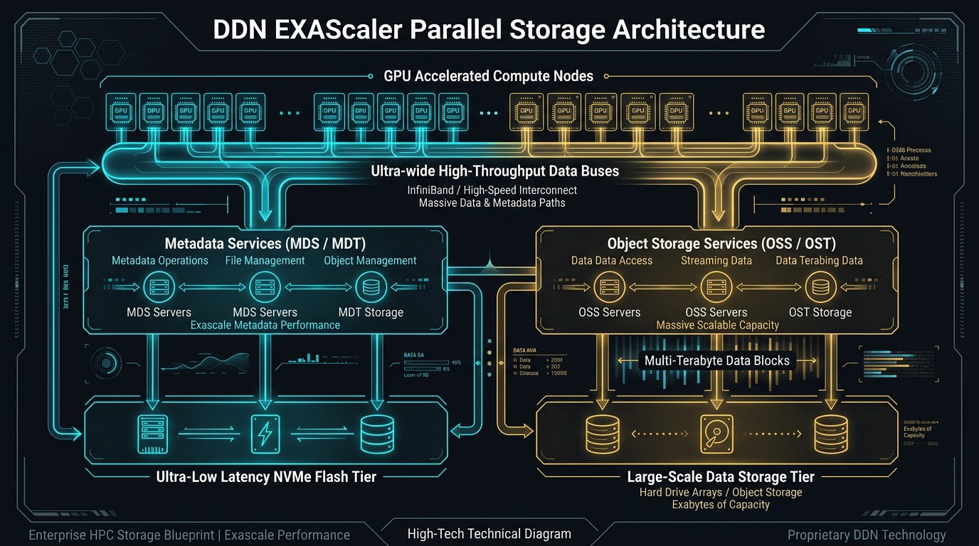 DDN EXAScaler Parallel Storage Architecture: Decoupling Metadata from High-Throughput Object Storage